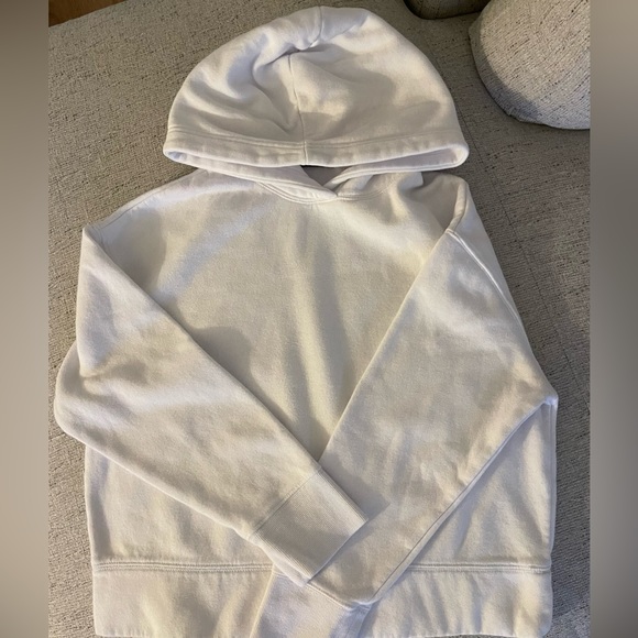 Zara 🤍🤍 Cropped Hooded Seeatshirt - Size M - Picture 5 of 7